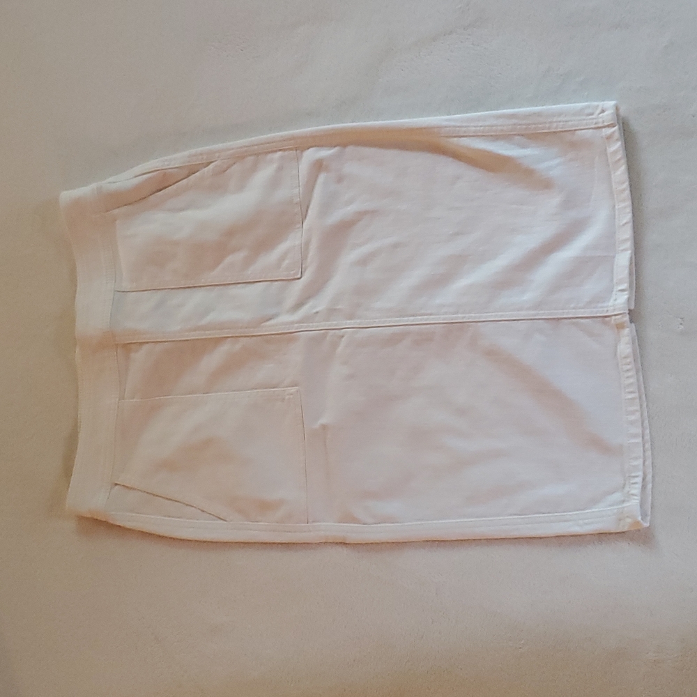 Lands' End Size 2 Off White Pencil Skirt